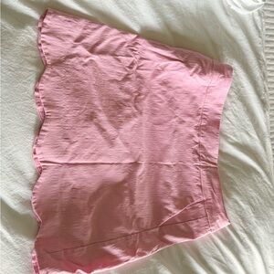Pink Scalloped Hem Skirt